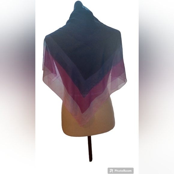 Purples and Pinks sheer Scarf Shawl - Picture 4 of 8